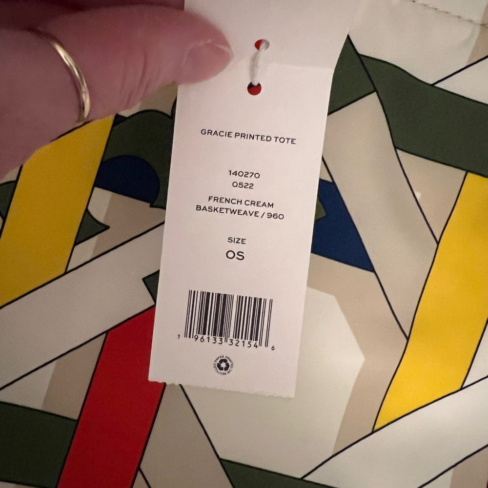 Tory Burch Multicolor Geometric Tote - Picture 3 of 5